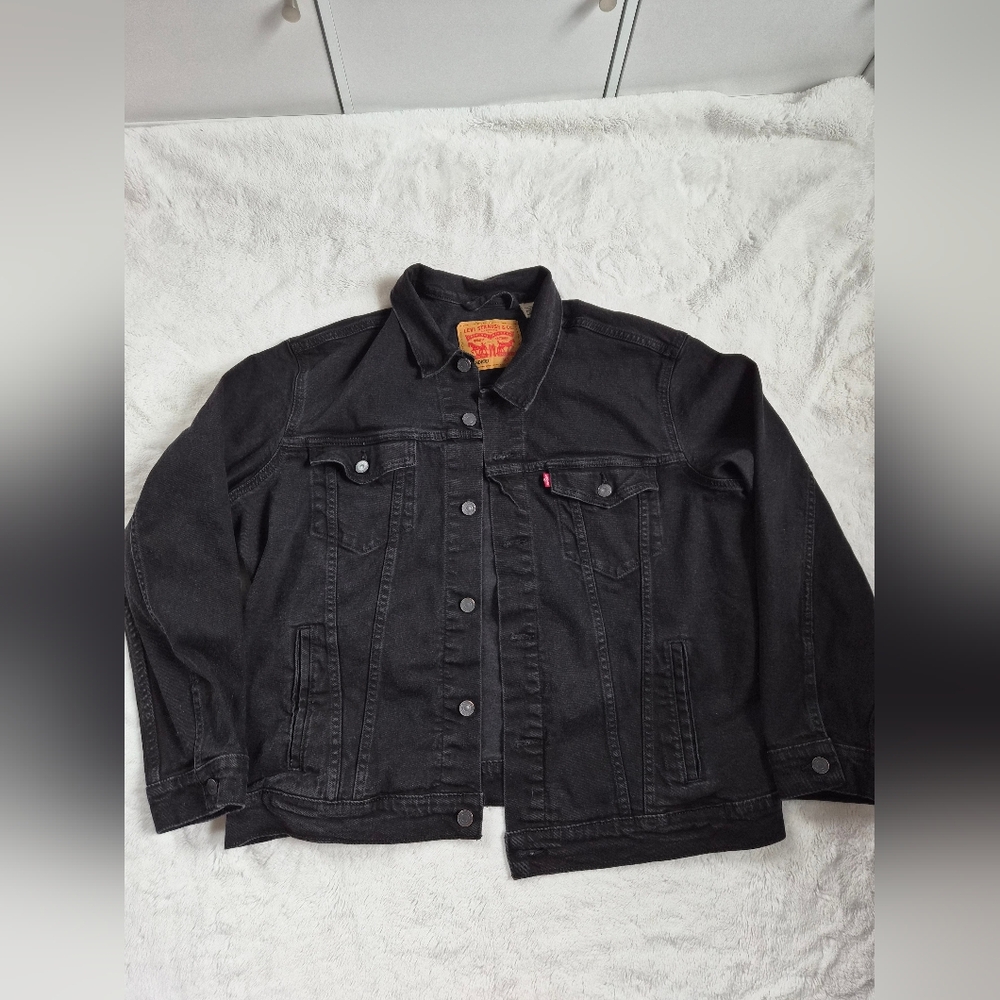 Levi’s Original Trucker Denim Jacket Black Last Night XL NWOT